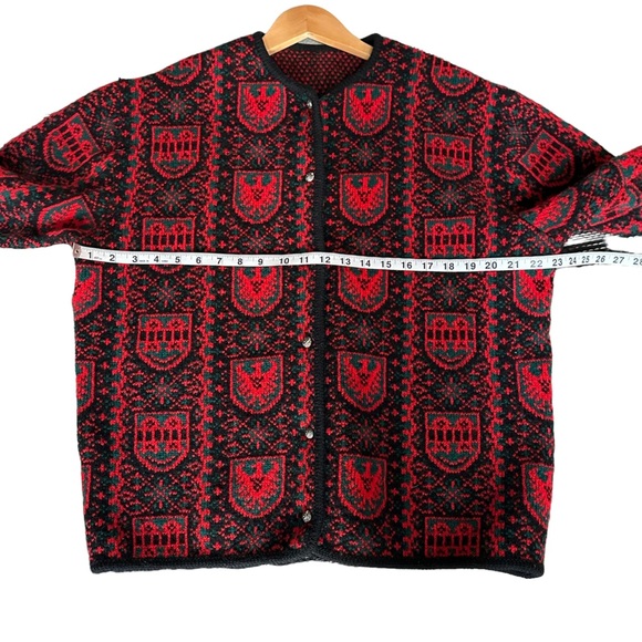 Vintage Womens Wool‎ Knitted Cardigan Open Front Button Sweater - Picture 8 of 12